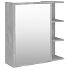 vidaXL-Armario-Espejo-de-Bano-Inodoro-Aseo-Muebles-Mobiliario-Almacenamiento-Estante-Decoracion-Adorno-Aglomerado-Gris