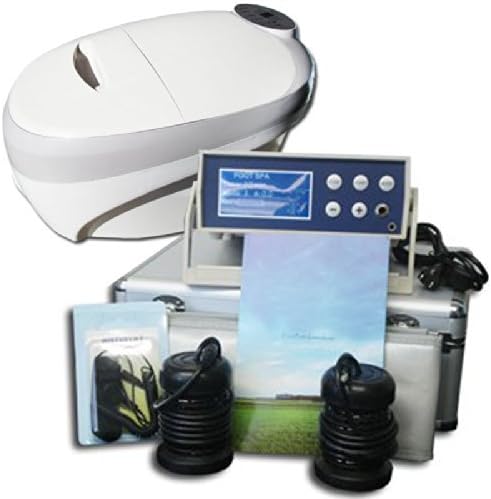 Cell Spa, Digital LCD Display Detox Ion Ionic Aqua Foot Bath Spa Chi Cleanse Fir Belt - Twice Powerful with heated water foot bath with wireless remote and vibration massager by Cell Spa