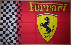 Amazon.com: Ferrari Flag Banner 5x3 Feet Cloth Textile Fabric Poster ...