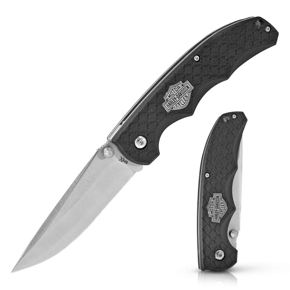 Harley Tec X Linerlock Knife: Premium EDC Folding Knife with Razor-Sharp D2 Steel Blade