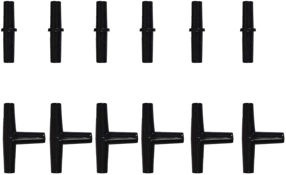 JIH Aquarium Air Pump Accessories Set -25 Feet Airline Tubing Black Standard, Air Stones, Check Valves, Suction Cups and Connectors : Pet Supplies