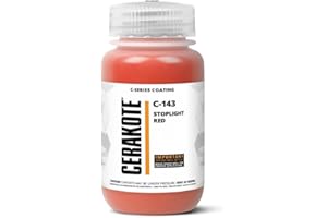 CERAKOTE® ( AIR CURE C-SERIES STOPLIGHT RED [ 4oz ] C-143T Performance Ceramic Technology + Color on All- Metals, Polymers + More