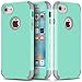 iPhone 6 Case, iPhone 6S Case, SUMOON [Drop Protection] Hybrid Heavy Duty Three Layer Verge Shockproof Full-Body Protective Armor Defender Case for iPhone 6 6s 4.7 Inch (Mint/Grey)