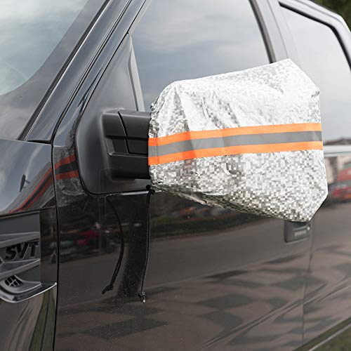 MARKSIGN Waterproof Rear Mirror Covers, Set of Two, Universal Fit for All Vehicles, Protects from Snow, Ice, Frost and Bird Droppings