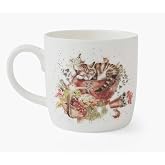 Royal Worcester Wrendale Deigns Sleeping on The Job 0.3 Litre Dog &amp; Cat Ceramic Mug