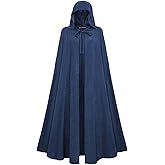 Scarlet Darkness Women Renaissance Hooded Cape Medieval Cloak Hobbit Halloween Costume