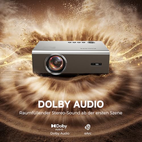 4K Smart Projector with VIDAA, Compatible with Netflix App, Dolby Audio & HDR10+, KOGATA Original AirPlay, Auto Focus, 6D Keystone, WiFi 6 & Bluetooth, Home Cinema Projector for Streaming without TV