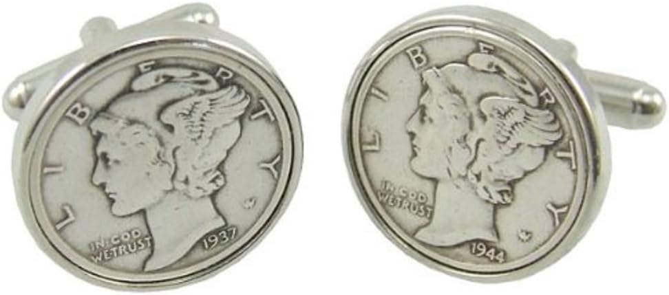 Menz Jewelry Accs Mercury DIME Cufflinks !! Manufacturers Direct Pricing!!
