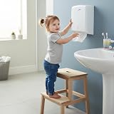 Jofel Z-Fold Paper Towel Dispenser White ABS Locking Lid Holds 600 Z-Fold Towels view 8