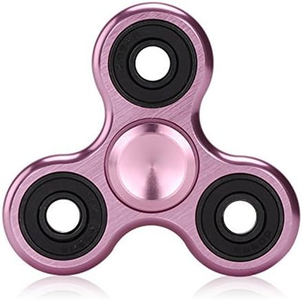 GS Fidget Spinner-Hand Spinner toy for Focus, Anxiety, ADHD Premium Quality, Fast Speed Increase Focus toy for Kids and Adults (PINK Aluminum)