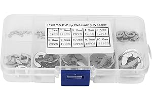 BOQUITE Romantic Presente Clips e, Retaining Ring, E-Clip, Retaining Clips Snap Rings Assortment Snap Ring Assortment, E Clips Assortment for Shop for Home