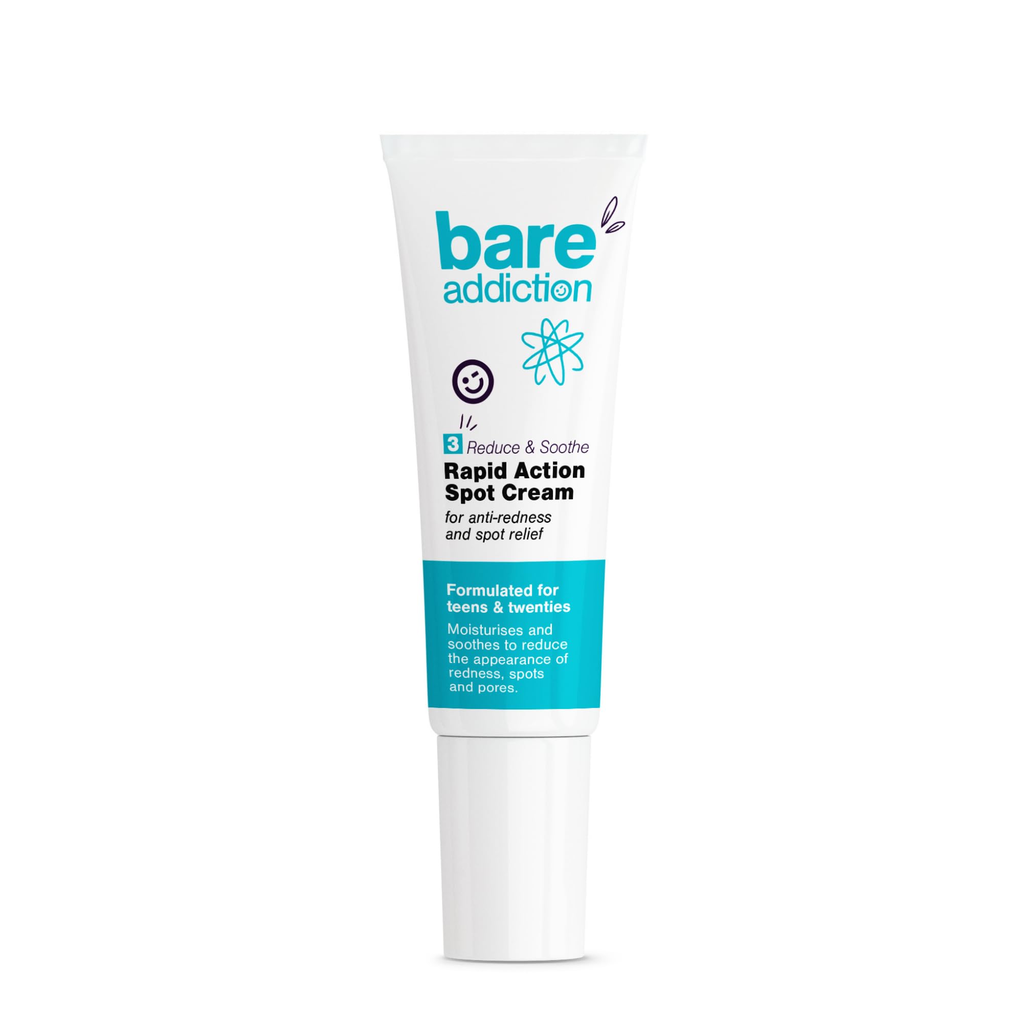Bare Addiction 15ml Rapid Action Spot Cream Skincare to Moisturise and Soothe the Appearance of Redness Spots and Pores without Drying Skin
