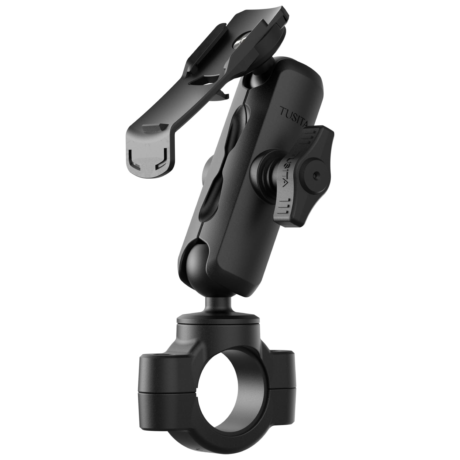 TUSITA Motorcycle GPS Mount - Holder Compatible with Garmin Handheld GPS - Double Socket Arm Medium, Handlebar Base