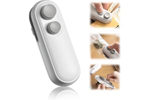 DSACL Mini Bag Sealer with Cutter and Magnet, 2026 New Portable Rechargeable Handheld Vacuum Food Sealer Bag Sealing Machine, Chip Bag Sealer for Chips Snacks Plastic Bags Fresh Storage (White)