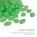 Boomile 100 pcs Glow in the Dark Garden Pebbles for Walkways and Decor, Glow Stones Rocks Decorative Luminous Pebbles for Outdoor Garden Pathway Walkway Fish Tank Aquarium Ornaments in Green