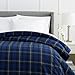 Amazon Brand – Pinzon Plaid Flannel Duvet Cover - Full or Queen, Blackwatch Plaid