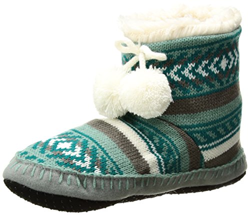 Muk luks women s bootie slipper, winter green, s/m (5-7…