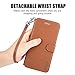 TUCCH iPhone 7 Wallet Case, iPhone 7 Case, Magnetic PU Leather Phone Folio Case with [Credit Card Slot] Flip Stand [Wrist Strap], Carry-All Book Flip Cover Compatible with iPhone 7 4.7 Inch, Brown