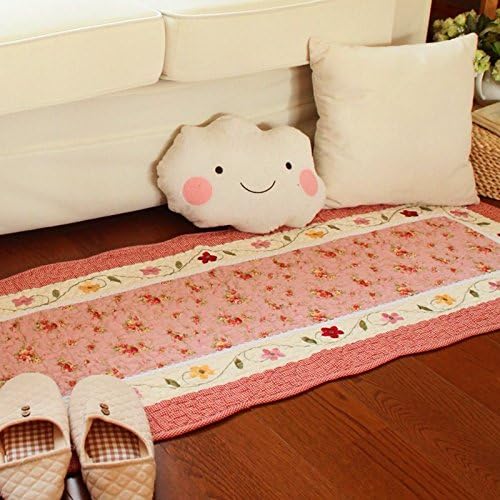 MZPRIDE Romantic American Country Style Floral Mat Embroidery Area Rug Vintage Living Room Carpet