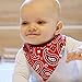 Stadela 100% Cotton Baby Bandana Drool Bibs for Drooling and Teething Nursery Burp Cloths 4 Pack Unisex Set for Girl and Boy – Western Baby Cowboy Cowgirl Cow Skin Paisley Wild West