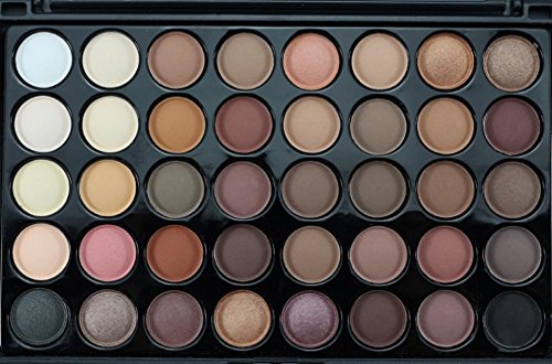 Popfeel 40 Color Cosmetic Matte Eyeshadow Cream Makeup Palette, With One Brush (A)
