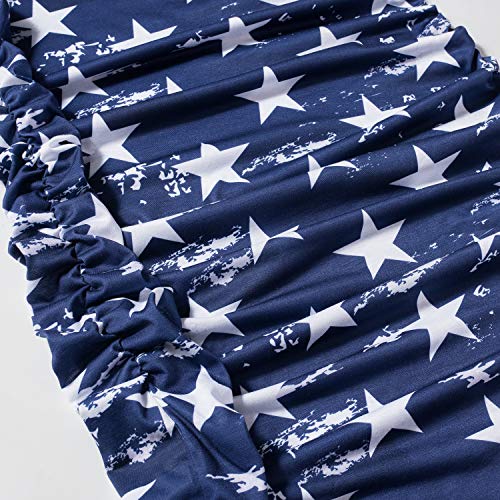 Bhome American Flag Maternity Bodycon Dress 4th of July Independence Day Pregnancy Dresses L