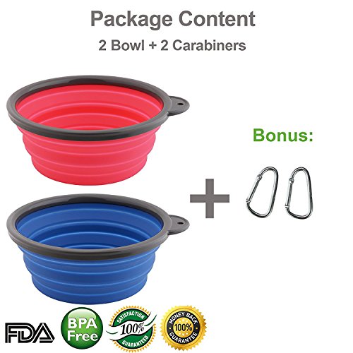 Roysili Extra Large Collapsible Dog Bowl, BPA Free Travel Bowl for Dog Cat Food Water, Foldable Cup Dish Feeder, Portable Travel Dog Bowl - Thumbnail 4