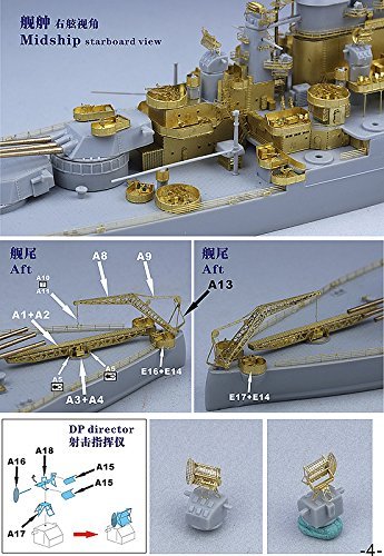 1/700 米海軍 WWII 戦艦テネシーBB-43 1945年 アップグレードセット (トランペッター05782用)