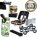 10 in 1 Cell Phone Camera Lens attachment Kit for Iphone/Samsung android/Tablets/laptop Clip On smartphone Macro lenses -Wide Angle-Fish Eye-Telephoto-CPL-Flow-Radial-Star Filter - Kaleidoscope