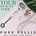 Puer Pellis Jade Roller for Face. Facial Massager, Anti Aging Therapy Natural Roller, Neck Slimming Massage