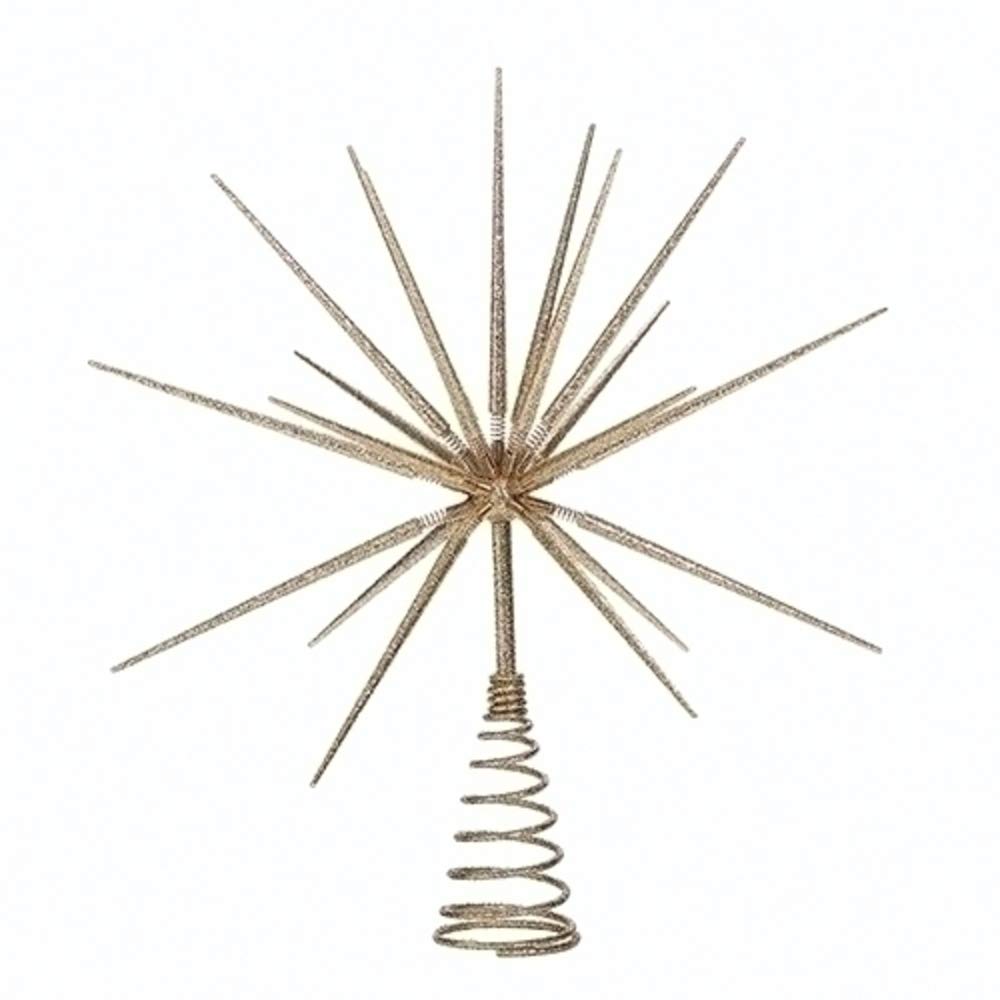 Photo 1 of Roman 133174 Gold Burst Tree Topper Spikes on Spring, 15 inch