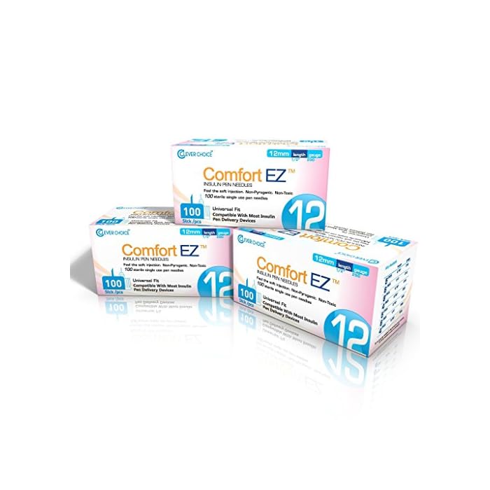 Clever Choice Comfort EZ Pen Needles 29G 12mm (1/2") 3-pack (300 needles)