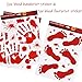 Halloween Scary Party Decoration Set, 3 Bloody Clings, 1 Bloody Weapons Garland Props Banner, 1 Bloody Tablecover for Halloween Haunted House Decor Footprints Handprint Window Stickers Decals Supplies