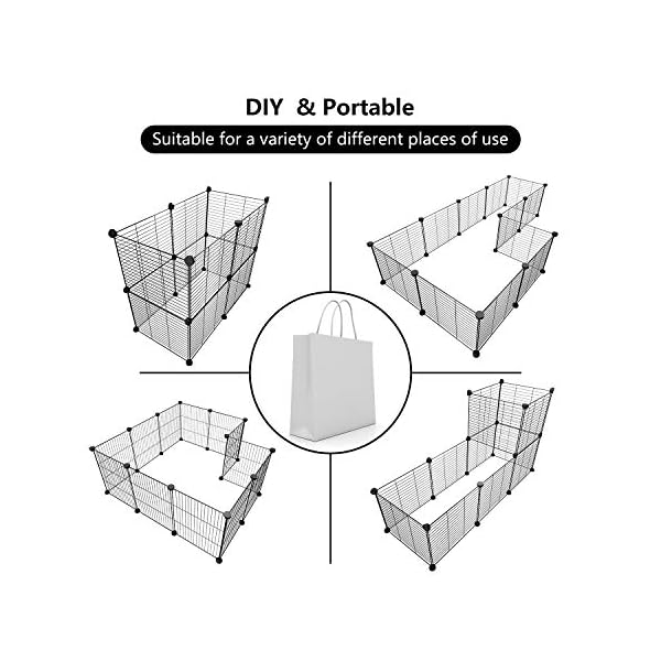 Tespo Pet Playpen, Small Animal Cage Indoor Portable Metal Wire yd