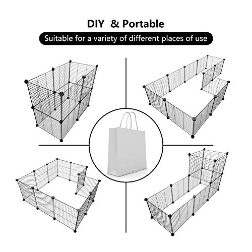 Tespo Pet Playpen, Small Animal Cage Indoor Portable Metal Wire Yd
