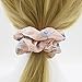 Susulu Set of 4pcs Women's Chiffon Flower Hair Scrunchies Chiffon Ponytail Holder (Mix Colors)