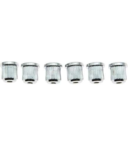 KAISH 6-Piece Stainless Steel Guitar Bridge Saddles - Fits Stratocaster & Telecaster