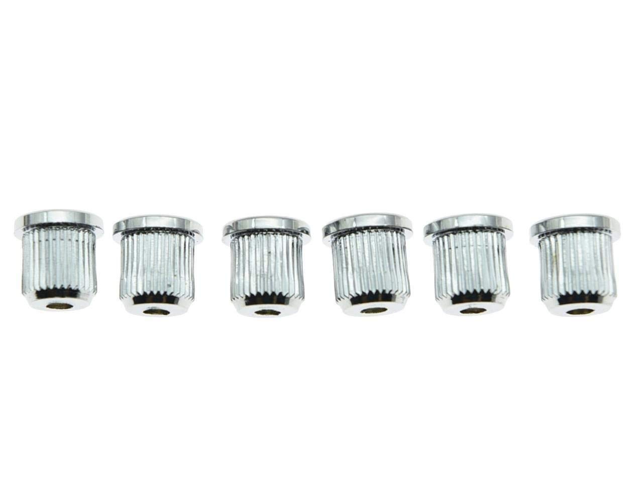 KAISH 6x Chrome Guitar String Through Body Ferrule 5/16" String Ferrules for USA Tele/Telecaster