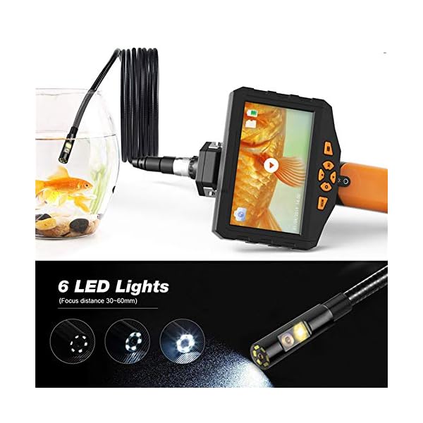 5.5Mm Dual-Linsen-Industrie-Endoskop, 1080P Wasserdichte Digitale Endoskopkamera, 4,5-Zoll-LCD-Schlangenkamera, Handheld… – Bild 4