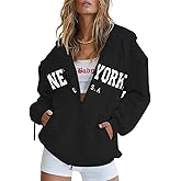Blingfit Zip Up Hoodies for Women Oversized Y2K Velvet Sweatshirt Long Sleeve 2024 Fashion Hoodie Jacket with Pocket