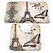 Tezoo Rug Mat Carpet Sets, Paris Eiffel Tower Home Bathroom Contour Rugs Combo, Set of 2 Soft Non Slip Bath Shower Mat and U-Shaped Toilet Floor Rug 17.7 x 29.5 inch; 15.7 x 17.7 inch