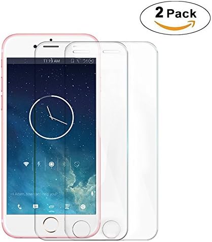 【Pack of 2】 2-Piece iPhone 6 plus 7 plus Screen Protector,0.3 MM Clear [3D Touch Compatible] [Full Coverage]Tempered Glass Film for Apple iPhone 6P 6SP 7P