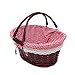 Oypeip Wicker Basket Gift Baskets Empty Oval Willow Woven Picnic Cheap Easter Candy Basket Large Storage Basket Wine Basket with Handle Egg Gathering Wedding Basket (Auburn)