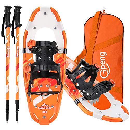Gpeng 3in1 Xtreme Lightweight Terrain Snowshoes for Men Women Youth