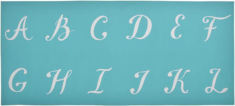 CHZIMADE Letters Alphabet Self-Adhesive Silk Screen Stencil Printing Mesh Transfers for Bag, T-Shirts, Paper, and Home Decoration