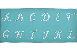 YeulionCraft DIY Self-Adhesive Silk Screen Printing Stencil Mesh Transfers,Letter Stencils for Painting on Wood, Reusable Art Craft Stencils, Letters #1