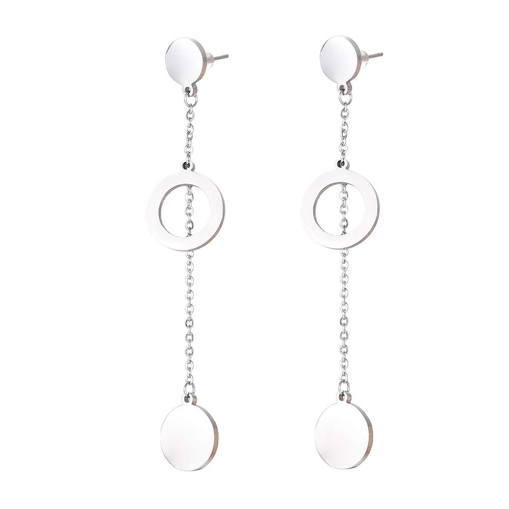 Stars/Love/Ring Dangle Tassel Earrings, Hypoallergenic Stainless Steel Women's Dangle Earrings for Friends Gift