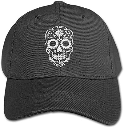 Sugar Floral Skull Unisex Cotton Snapback Baseball Plain Cap Cool Adjustable Hat For Kids Youth Children Gift