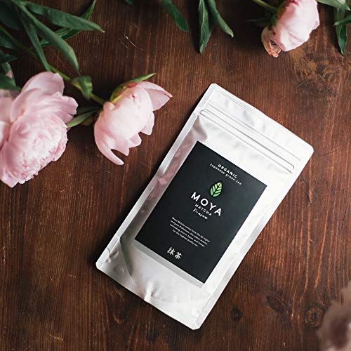Moya Matcha Bio Tee Pulver Grün | 100g Premium Zeremonie-Qualität | Organisch Gewachsen und Geerntet in Uji,Japan | Grüntee-Pulver Matcha | Ideal für die japanische Teezeremonie mit Wasser – Bild 4