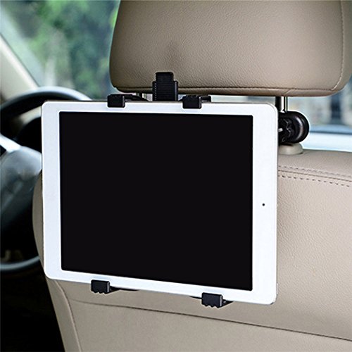 Elever 360 Rotation Adjustable Car Backrest Headrest Mount Holder for iPad/Tablet (Black) - Thumbnail 7
